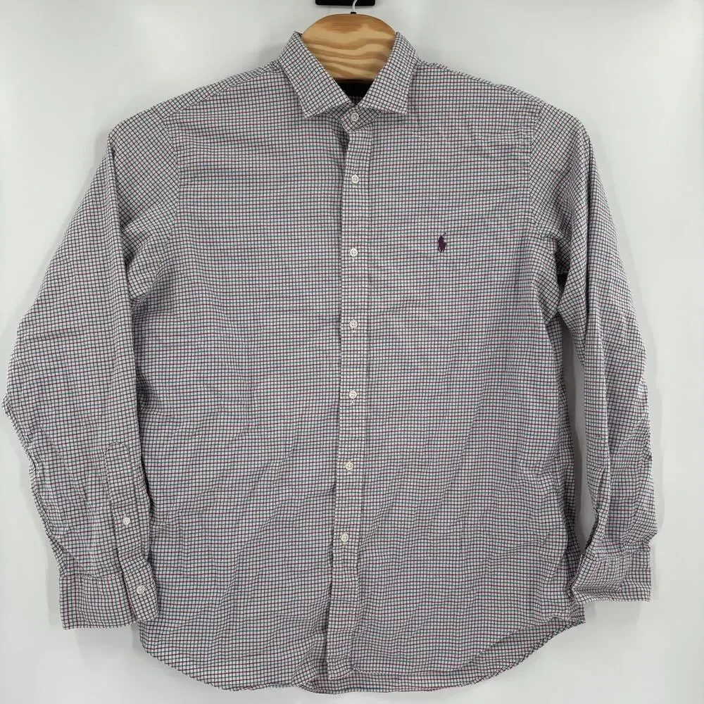 Polo Ralph Lauren XL‎ Blue Purple Multicolor Long Sleeve Button Up Shirt